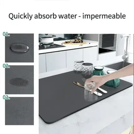 Ultra-Absorbent Kitchen Drying Mat