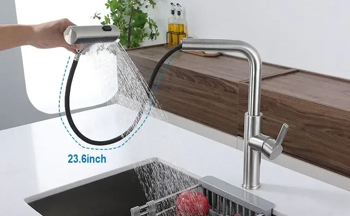 Brushed Kitchen Sink Faucet