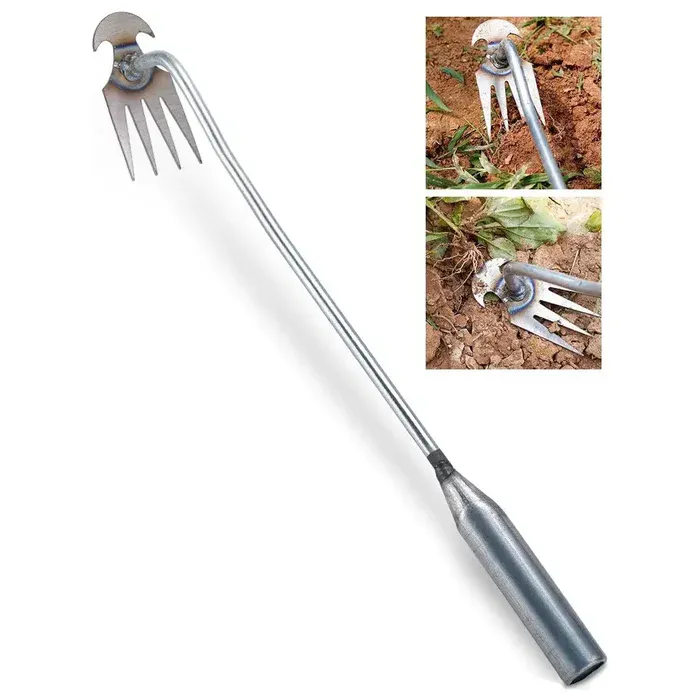 Weeding tool in action