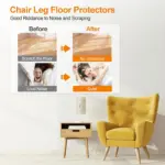 Transparent Chair Leg Floor Protector – Prevent Scratches & Reduce Noise on Wood & Tile Floors