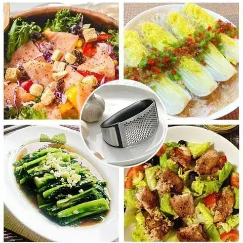 Garlic Press in Use